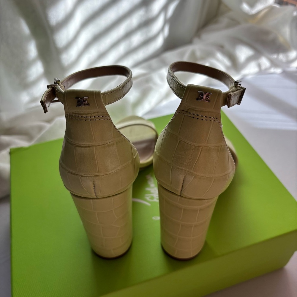 Sam Edelman Yaro Ankle Strap Block Heeled Sandal in Kiwi Size 7.5 - Picture 4 of 12